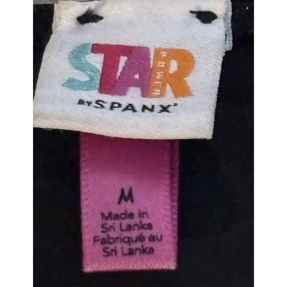 Star Power By Spanx Slip Dress Sz M Black Shaping Camisole Bodycon Mini - Picture 2 of 4